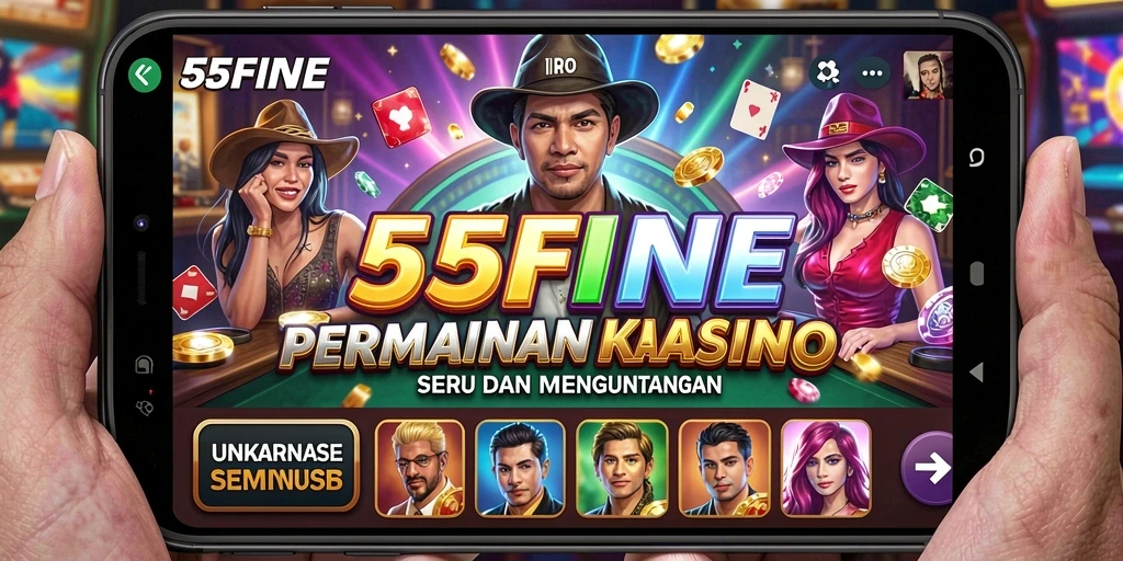 Tampilan gameplay utama 55FIVE menampilkan kegembiraan Kasino.