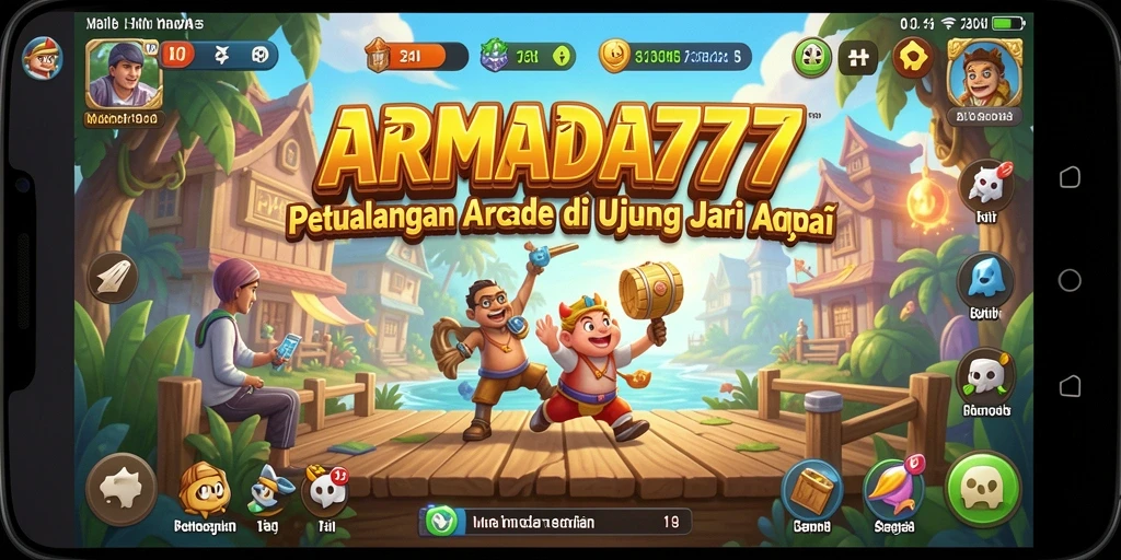 Screenshot gameplay menampilkan aksi seru di ARMADA777.