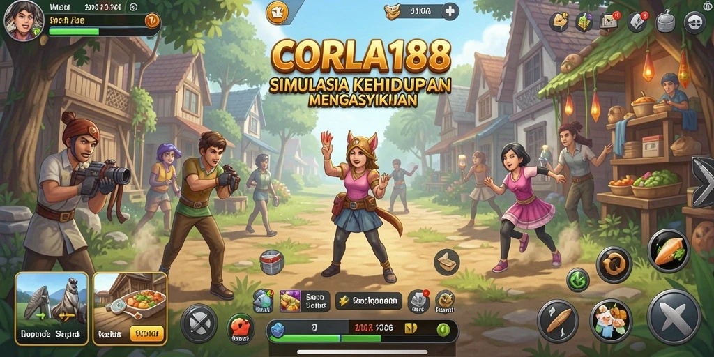 Gameplay CORLA188 yang menarik dengan elemen simulasi kehidupan.
