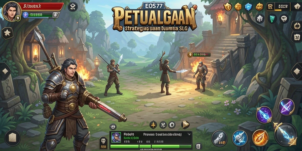 Screenshot dari gameplay menampilkan strategi SLG di EOS77.