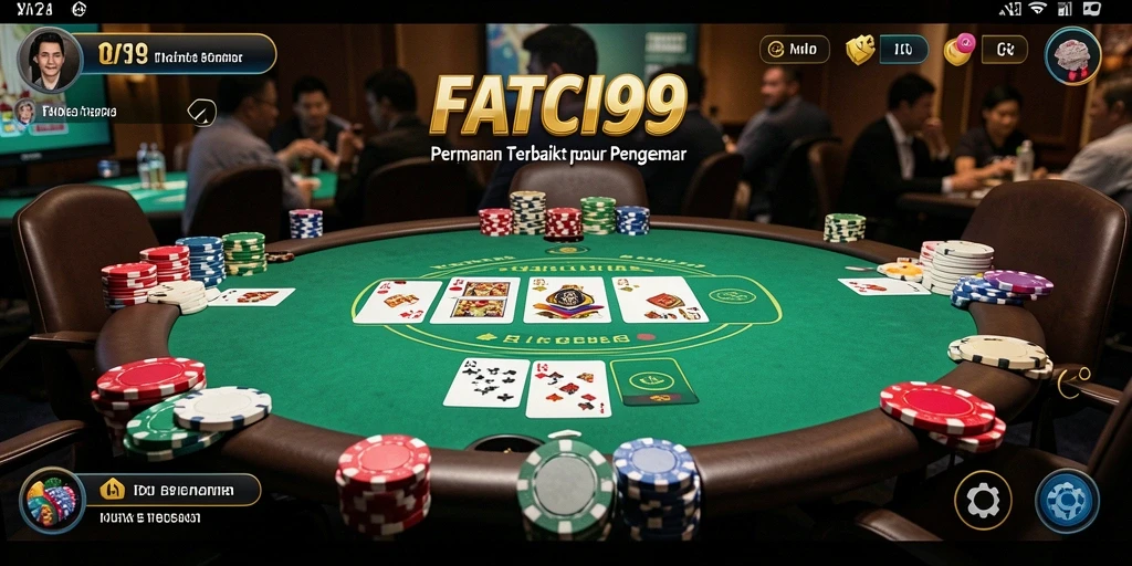 Tampilan gameplay FATCI99 yang menegangkan dalam permainan Poker.