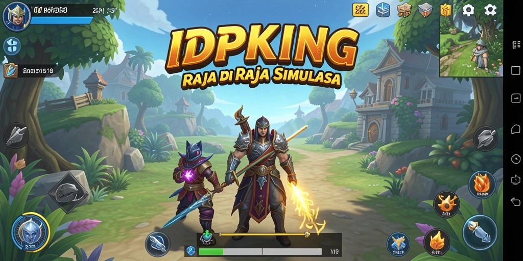 Tampilan gameplay <strong>IDPKING</strong> yang menakjubkan dengan karakter dan lingkungan interaktif.