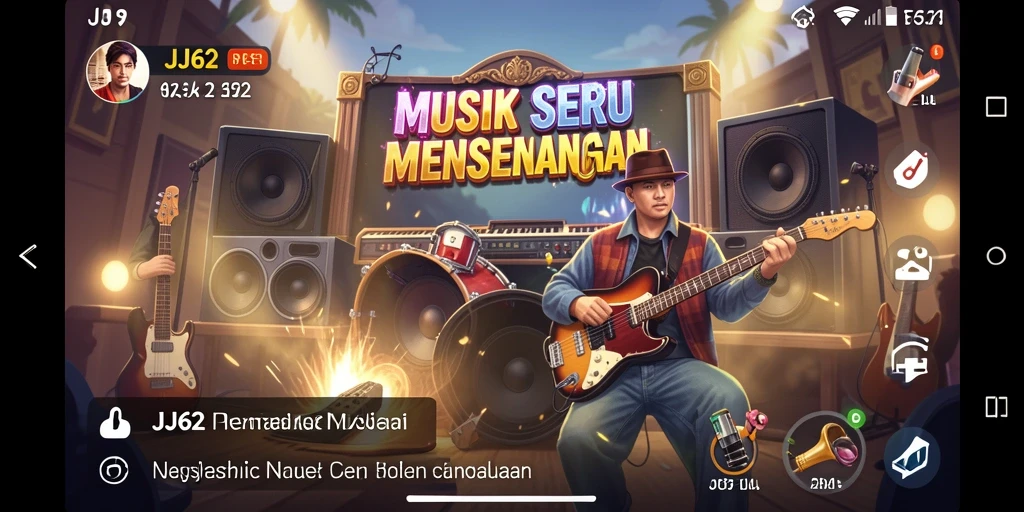 Tampilan gameplay JJ62 yang menampilkan pengalaman Musik yang interaktif.