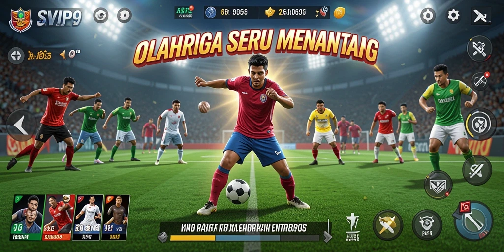 Tangkapan layar SVIP9 menunjukkan aksi atlet dalam permainan olahraga.
