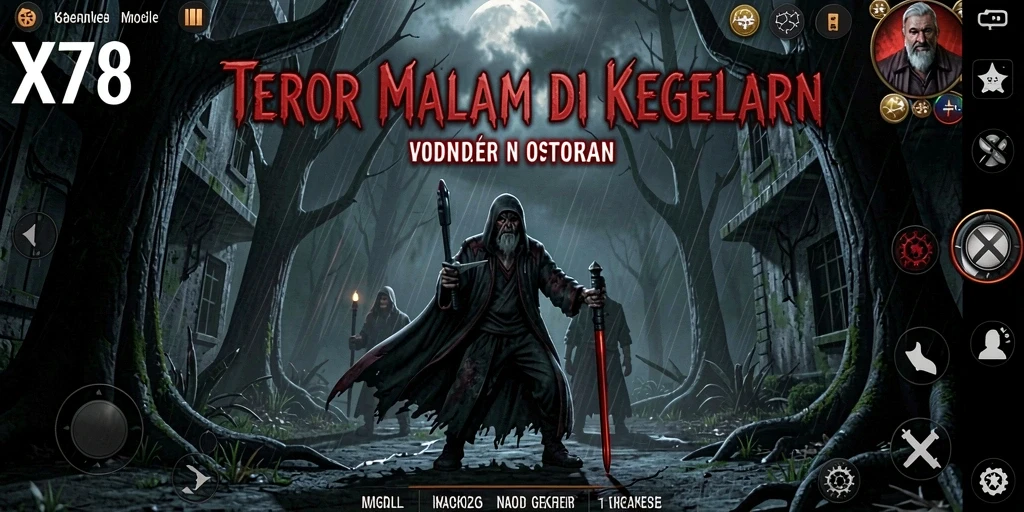 Gameplay menegangkan X78 dengan kegelapan yang menyeramkan.